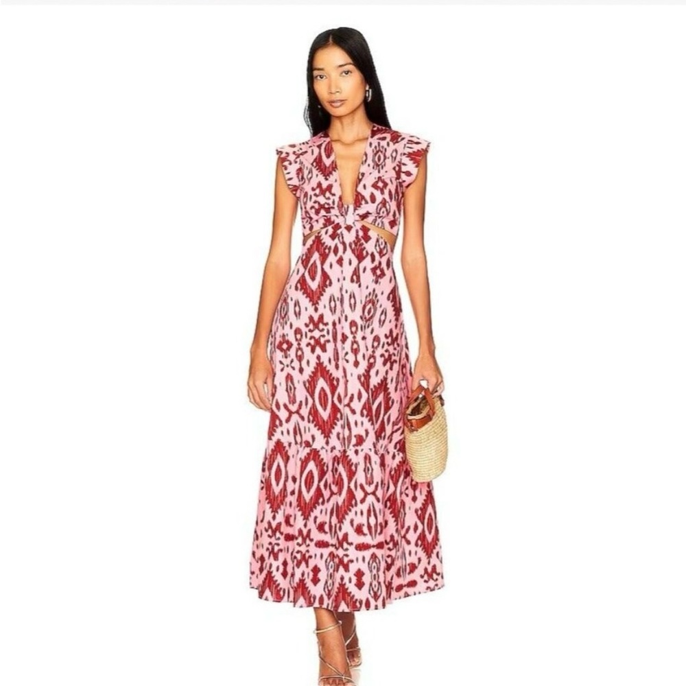 Steve Madden Got Your Batik Dress Burnt Umber White Pink